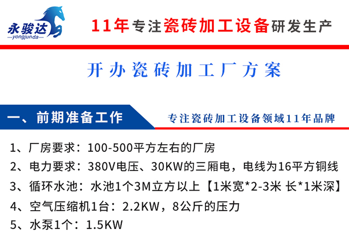 新開(kāi)辦瓷磚加工廠需要哪些設(shè)備？
